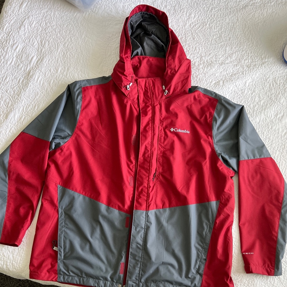 Mens Columbia Omni tech waterproof interchange jacket shell